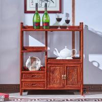 红木茶水柜刺猬紫檀餐边柜花梨木实木储物柜客厅茶叶柜置物碗橱柜定制 刺猬紫檀花边茶水柜78*36*93双门