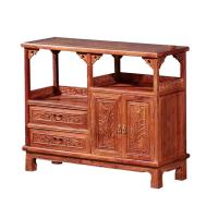 红木茶水柜刺猬紫檀餐边柜花梨木实木储物柜客厅茶叶柜置物碗橱柜定制 刺猬紫檀虎脚茶水柜106*36*82双门