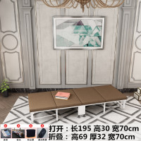 加固折叠床午睡床办公室午休床木板床家用单人床四折海绵床定制 加固四折【70cm宽】咖啡色