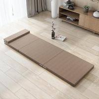 海绵折叠床垫办公室午休床午睡垫打地铺学生宿舍榻榻米垫地垫定制 亚麻色60*200*5