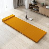海绵折叠床垫办公室午休床午睡垫打地铺学生宿舍榻榻米垫地垫定制 橙黄色60*200*5