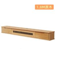 北欧实木墙上壁挂电视柜小户型简约现代迷你吊柜悬挂式机顶盒架窄定制 纯实木180*24*20cm清漆整装
