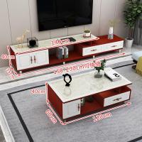 茶几电视柜组合现代简约客厅小户型北欧家用卧室电视机柜套装墙柜定制 大户型苹果木电视柜茶几组合组装