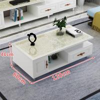 茶几电视柜组合现代简约客厅小户型北欧家用卧室电视机柜套装墙柜定制 暖白茶几组装