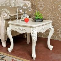 客厅茶几简约实木茶机小户型欧式桌子白色家用沙发简欧电视柜组合定制 848方几描银白色组装