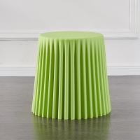 凳子靠背家用塑料小板凳圆凳北欧创意矮凳网红换鞋凳创意桶凳懒人定制 苹果绿34.5cm坐面[L.G.F加强版]
