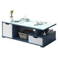 茶几简约现代创意小户型客厅家用茶桌茶台沙发玻璃茶几小桌子定制 [豪华款]暧白120cm+白玻组装