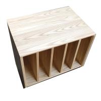 北欧实木家具卧室床头柜唱片机柜沙发边柜创意杂志柜小户型家书柜定制 白腊木0.6米以下宽