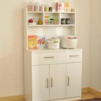 简约现代餐边柜 餐厅橱柜 厨房茶水储物碗柜微波炉架酒柜定制 加厚背板专拍3门