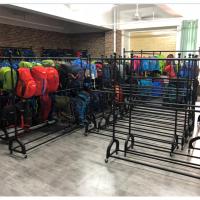 铁艺女装店衣架服装展示架落地式双层婚纱架可调节挂衣服陈列货架定制 双杆长100*高160适合童装套餐一白色