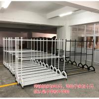 铁艺女装店衣架服装展示架落地式双层婚纱架可调节挂衣服陈列货架定制 双杆长120*高200套餐一白色