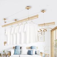 升降晾衣架手摇黑色三杆室内折叠晒被阳台凉衣双杆家用被杆加筋定制 随心晒黑色三杆2.0米+12个衣架