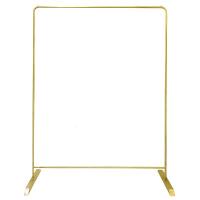 服装店衣架展示架落地式组合专用正侧挂中岛衣服陈列架女装店货架定制 拉丝金长1.5M*高1.6M实心16MM标配