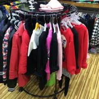 童装店货架圆形服装店陈列落地裤架中岛架衣服展示架女装店挂衣架定制