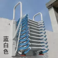 伸缩楼梯壁挂式带扶手室外楼梯阁楼家用复式户外折叠伸拉梯升降梯定制 踏步五种颜色可备注留言