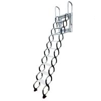 室外室内壁挂式伸缩楼梯家用折叠升降阁楼家用户外梯子带扶手4米定制 钛镁4米以上(消防专用)