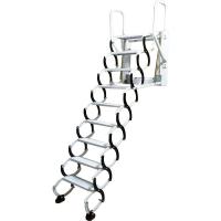 阁楼伸缩楼梯室内外家用别墅复式跃层升降折叠拉伸壁挂定制伸缩梯定制 [7]加筋加厚钢制壁挂梯[升级款]3.5米-3.8米