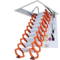 结实耐用 阁楼伸缩楼梯家用隐藏梯复式隐形 折叠升降别墅室内梯子定制 钛镁材料加厚80*120