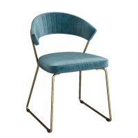 北欧轻奢大理石餐桌椅组合家用长方形餐桌现代简约小户型吃饭桌子定制 宝蓝色 甲壳虫餐椅(2件装)