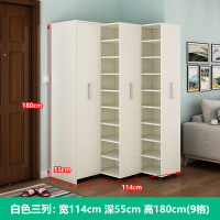 实木鞋柜推拉松木鞋柜大容量厅柜多层创意鞋架松木定制 1米8高三组组装