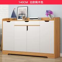 鞋柜家用口鞋架大容量仿实木色储物收纳柜鞋架简约现代玄关经济定制 B款140cm北欧枫木色组装