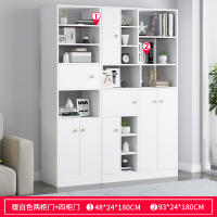 简易多层落地书架简约家用客厅置物架学生储物柜收纳架经济型书柜定制 推荐购买[升级豪华组合三][可分两个书柜]