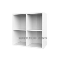 简约书架收纳架书柜储物柜落地书架置物架格子柜自由组合定制 田四格