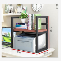 桌面简易小书架置物架电脑书柜桌子收纳架桌上学生用宿舍多层简约定制 45cm长单层打印机置物架颜色备注