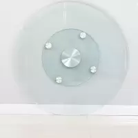 玻璃转盘圆桌钢化玻璃家用饭桌大圆台面底座转盘餐桌钢化玻璃定制 直径50厘米 默认尺寸