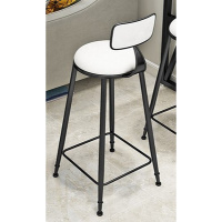 阳台家用靠窗小吧台桌客厅家庭隔断柜吧台餐桌一体高脚桌椅酒吧台定制 黑色新款高脚椅加白色软包后边组装框架结构