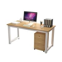 圆角简易电脑桌钢木书桌时尚简约长条办公桌台式家用写字台学习桌定制 圆角加固120长*70宽*74高