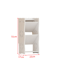鞋架简易家用口迷你小号 窄款白色儿童鞋架经济型口17CM鞋柜定制 倾斜三层单双51*17*23