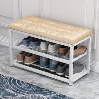 多功能口鞋架家用可坐经济型客厅宿舍家居换鞋凳鞋柜简易省空间定制 70*30*4绒驼