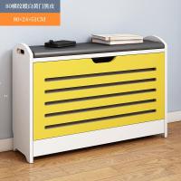 简易经济型家用口穿换鞋凳收纳多功能鞋柜多层防尘小鞋架子可坐定制 横纹80黄门+黑皮
