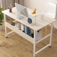 简易桌子电脑桌台式家用办公桌简约现代学生小书桌卧室学习写字桌定制 120长48宽72高白枫木
