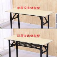 厨房办公室公司卓子木桶饭多功能新中式早餐店折叠桌餐桌家用双人定制 100长x40宽x75高加固单层 默认尺寸