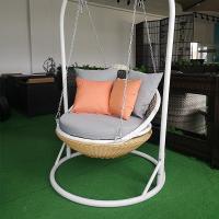 吊篮藤椅懒人椅子网红摇椅吊蓝秋千家用吊床室内阳台摇篮椅吊椅定制 落地式(直径90*高60cm)