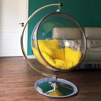 网红泡泡椅太空半球透明玻璃室内ins吊篮抖秋千吊椅北欧定制 地球仪透明款