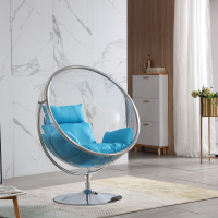 吊椅阳台泡泡椅室内休闲椅户外秋千北欧摇椅吊篮定制 亚克力高透地球仪款（送坐垫+地毯.灯