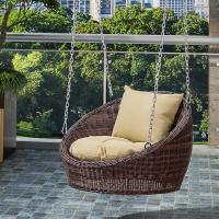 吊篮藤椅吊椅阳台家用室内摇椅单人秋千吊兰椅懒人吊床室内摇篮椅定制 .卡兰阳台吊椅[送豪华坐垫抱枕]