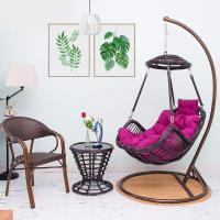 吊篮藤椅秋千吊椅家用室内懒人吊床摇椅阳台鸟巢吊兰椅网红摇篮椅定制 拆装吊篮+茶几+编藤上岛椅