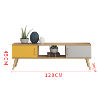 北欧电视柜茶几简约现代组合套装多彩轻奢客厅卧室电视柜小户型定制 1.2米电视柜多彩款(浅胡桃)组装