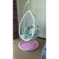 室内吊椅吊篮双人吊床椅阳台秋千仿藤摇篮椅粗枝单人鸟巢家用摇床定制 粗支白色柚子