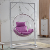 泡泡椅室内户外网红吊椅吊篮北欧吊椅秋千阳台休闲椅定制 亚克力高透明(户外架)送坐垫,灯饰
