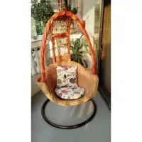 藤吊椅鸟巢吊篮阳台躺椅藤秋千户外摇椅悠闲椅定制 扭藤水草带兜真藤