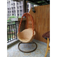 藤吊椅鸟巢吊篮阳台躺椅藤秋千户外摇椅悠闲椅定制 扭藤藤片真藤