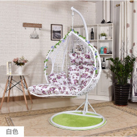 吊篮藤椅粗藤脚踏吊椅室内外摇篮秋千挂椅吊床阳台椅懒人椅仿藤定制 白色细藤脚踏