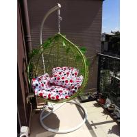 铁艺鸟巢吊椅吊兰藤椅吊篮秋千户外室内阳台懒人吊床躺椅摇椅定制 绿色升级加固版