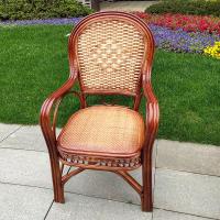 真藤椅 成人椅高靠背办公麻将椅定制 新品编花边椅黑葡萄