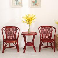 藤条单人竹椅子竹编凳子编织家用老式藤椅小椅子靠背藤编腾椅定制 网格三件套深